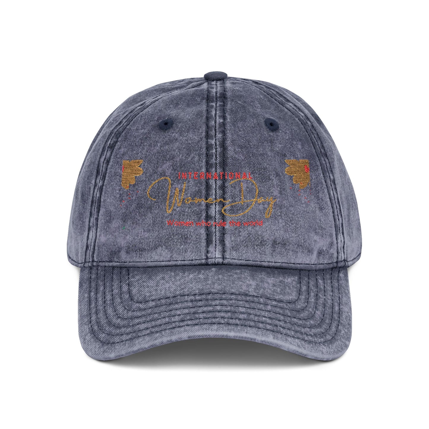 Vintage Embroidered Baseball Cap - Retro Distressed 'Vintage City' Logo