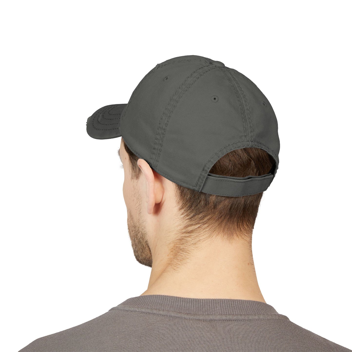 Daddy Embroidered Distressed Dad Hat – Blue Sequin Script