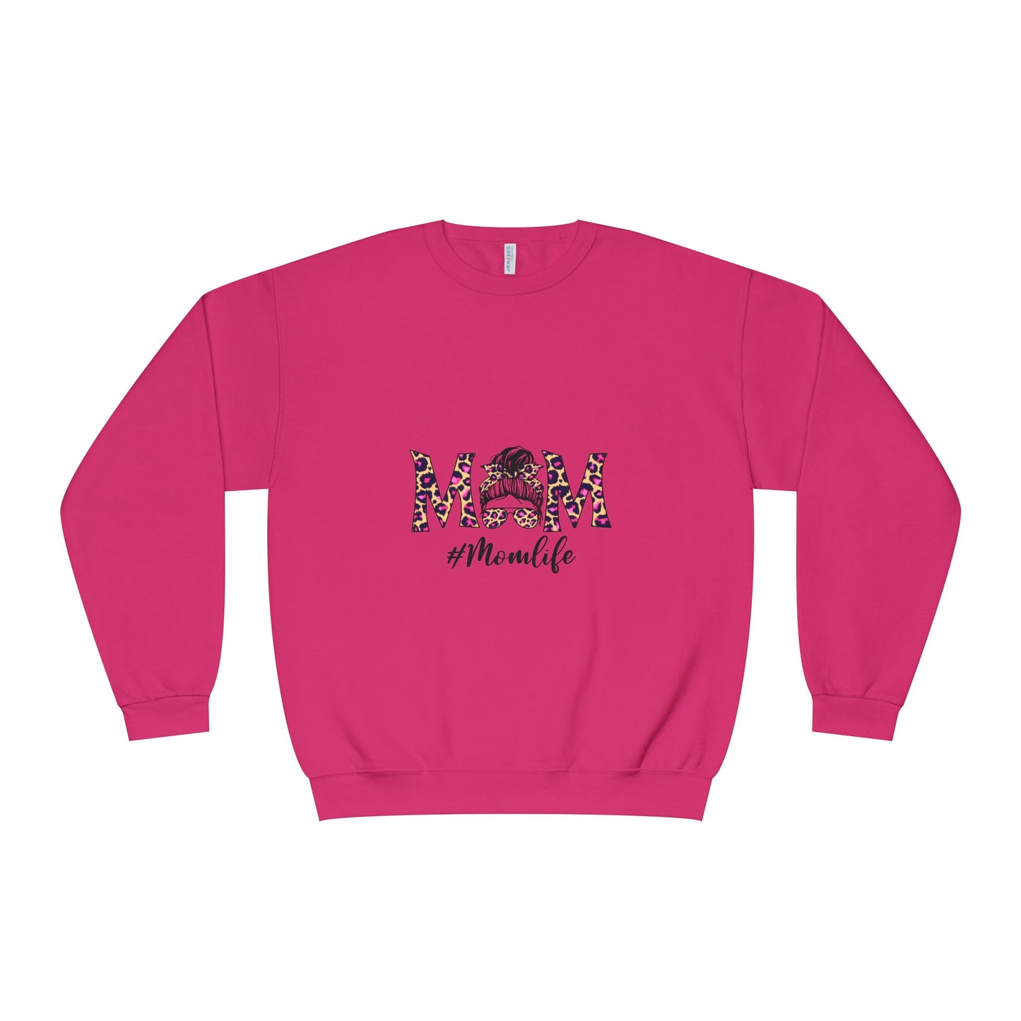 Momlife Floral Crewneck Sweatshirt — “MOM” Leopard Floral Design