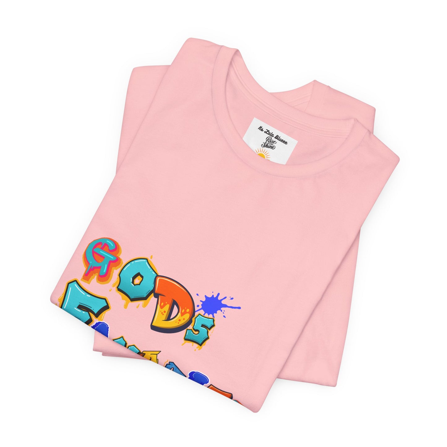 God's Favorite Graphic Tee — Colorful Handwritten Faith Shirt