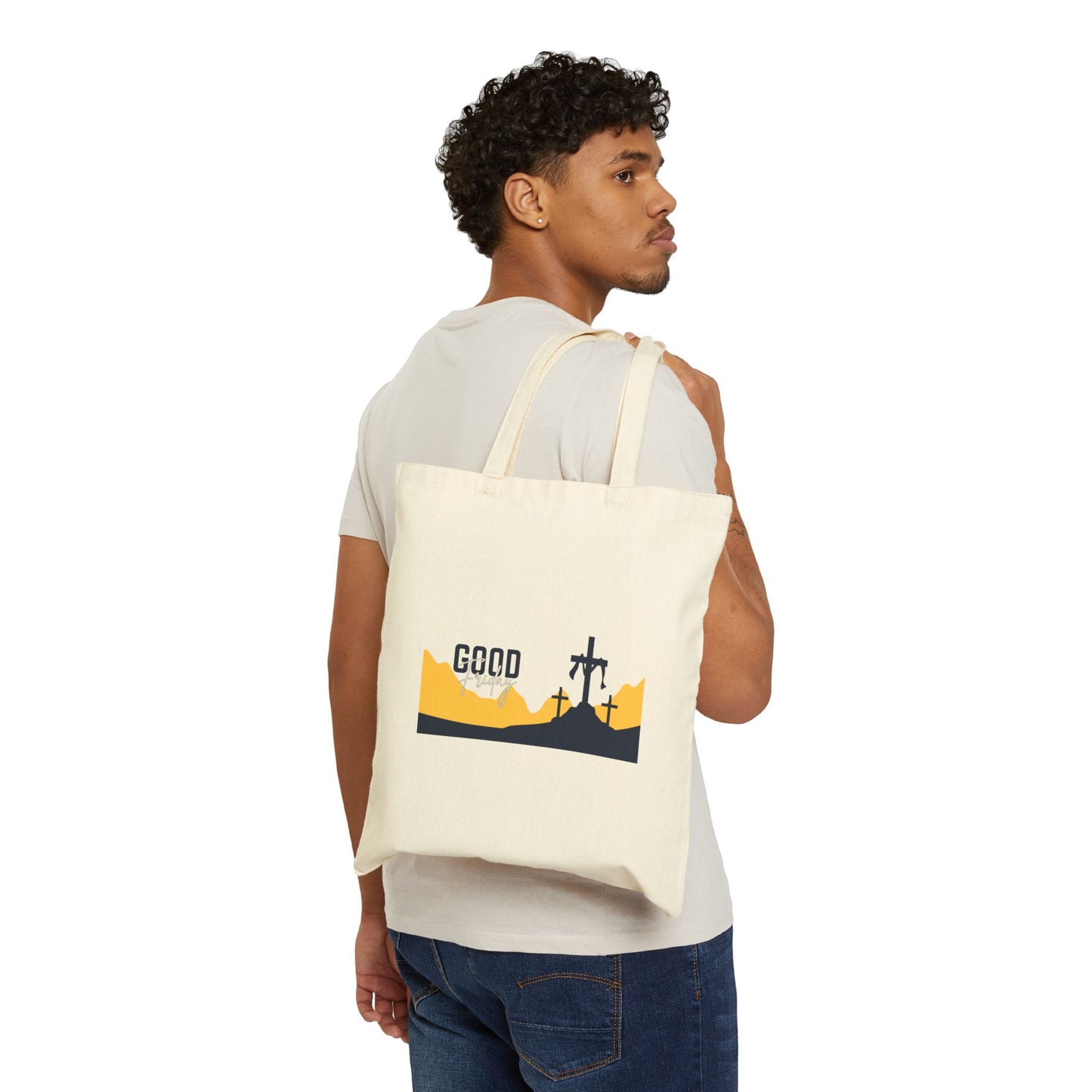 Tote Bag — "Good" Crosses Christian Faith Canvas Tote