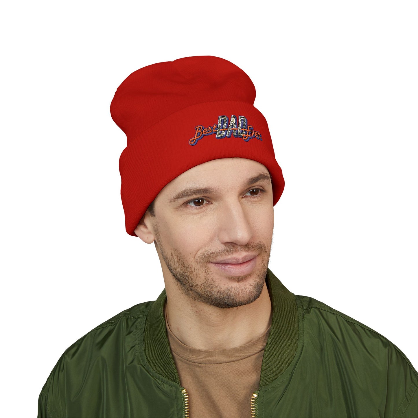 Best Dad Ever Embroidered Cuffed Beanie