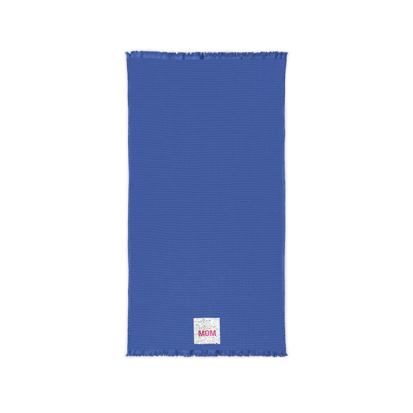 Embroidered Cotton Waffle Throw Blanket