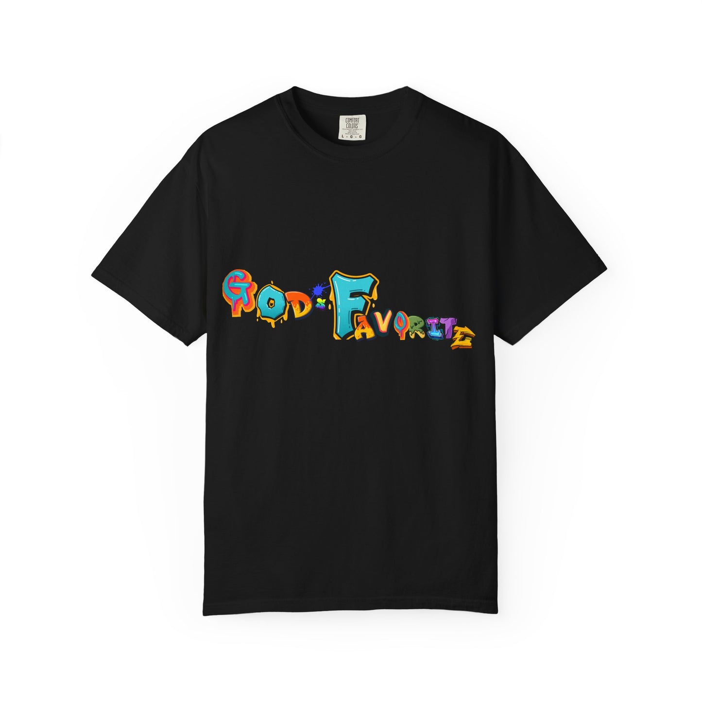 God's Favorite T-Shirt — Colorful Retro Script Graphic Tee