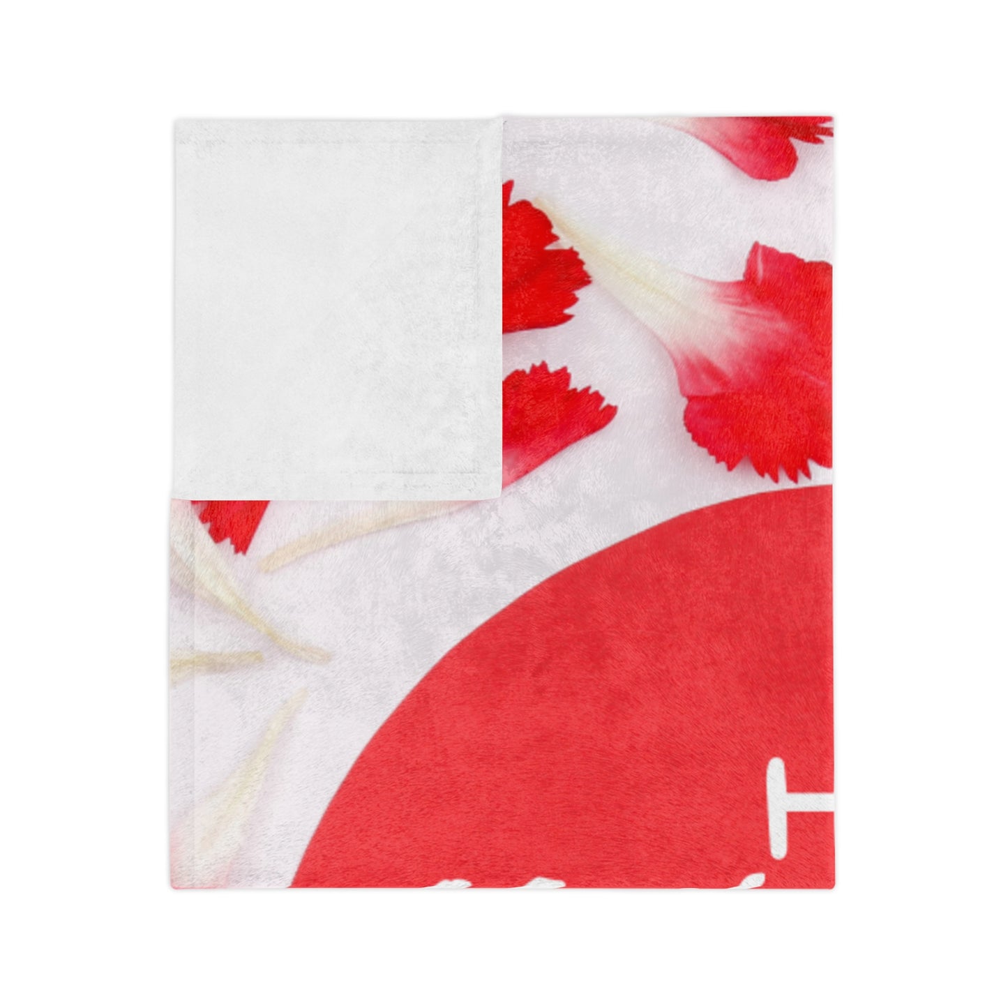 Happy Mother's Day Velveteen Blanket — Red Carnation Microfiber Throw