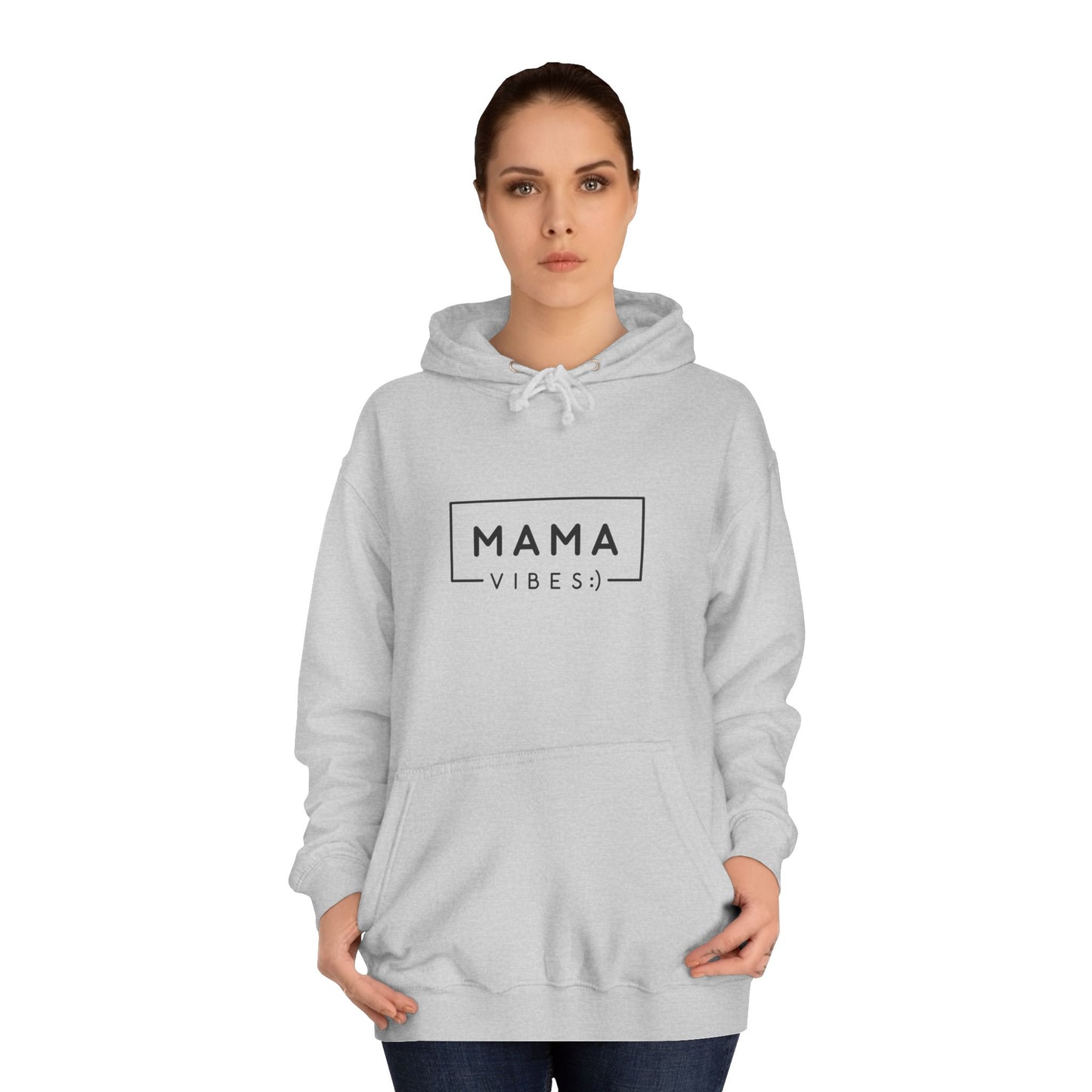 Mama Minimalist Hoodie — Simple 'MAMA' Script Pullover for New Moms & Mother's Day Gift