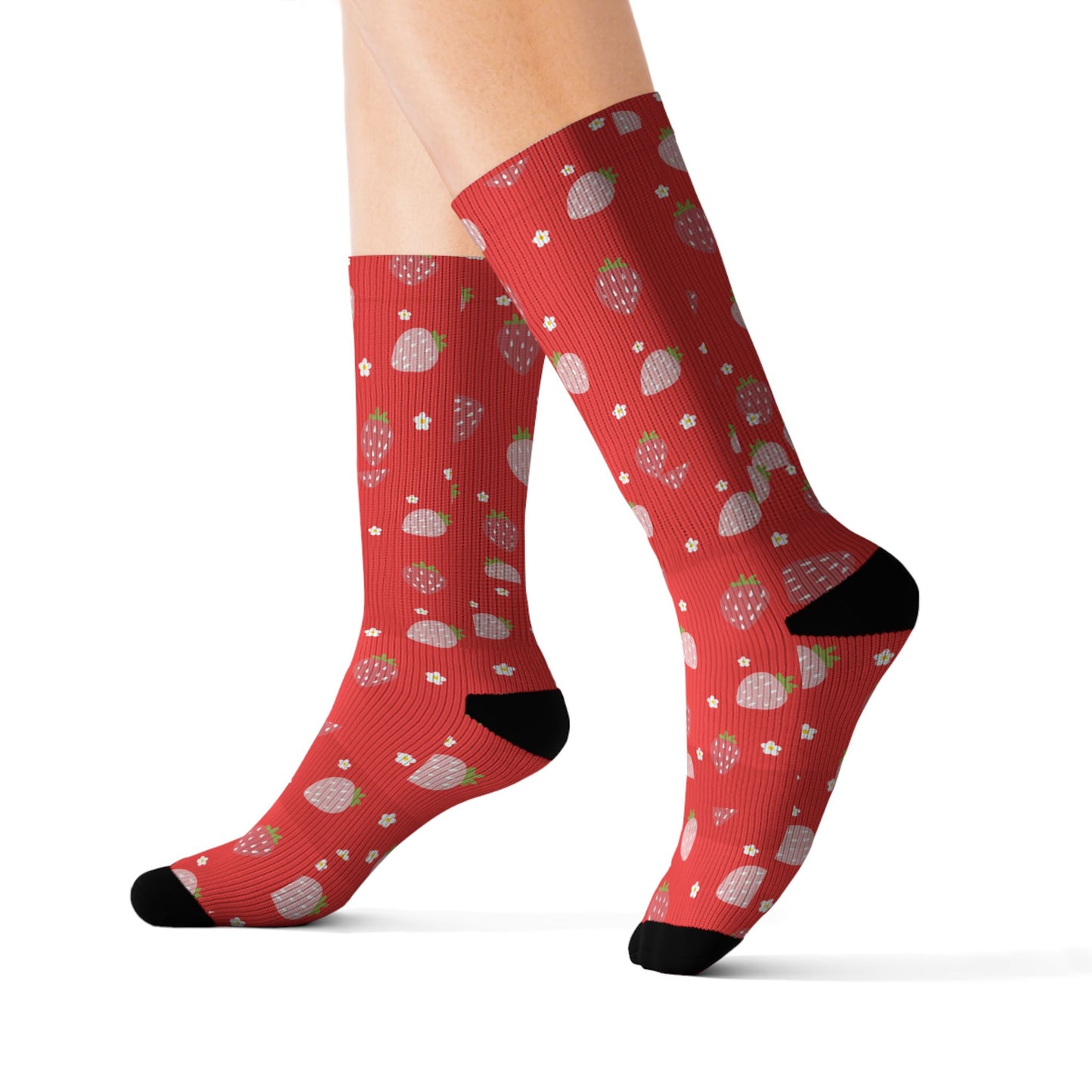Red Strawberry Socks — Cute Strawberry Crew Socks