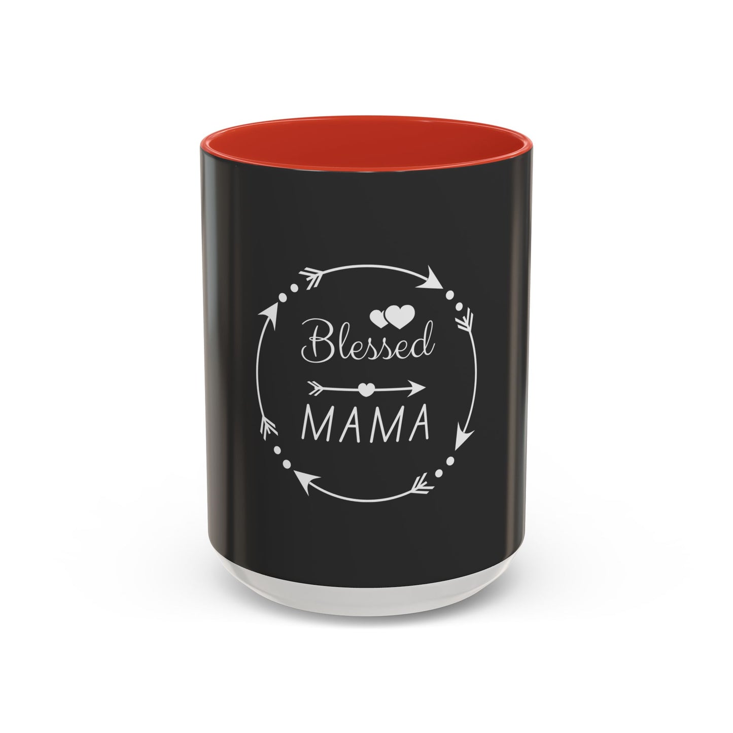 Blessed Mama Accent Coffee Mug – Black 11/15oz Gift for Moms