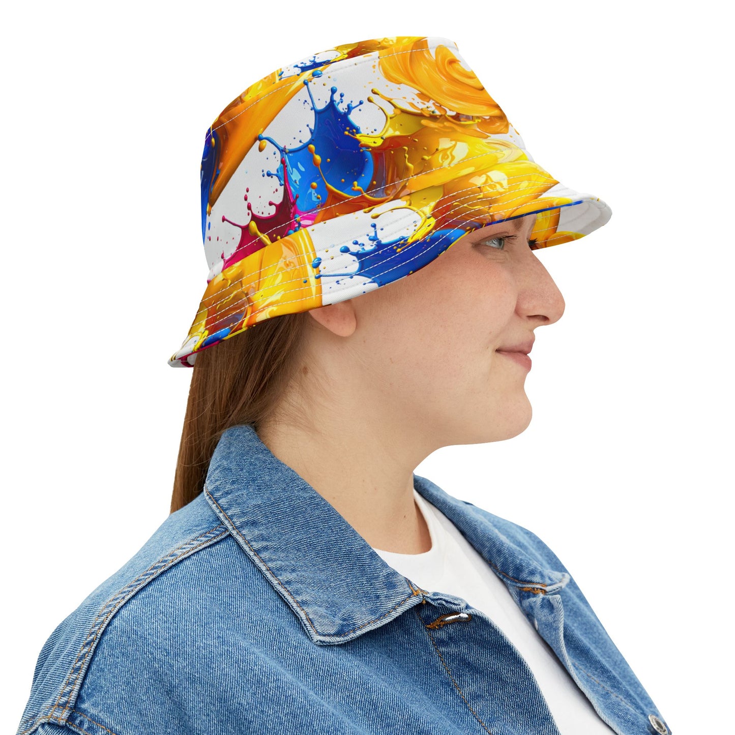 Color Splash Bucket Hat — Vibrant Paint Splash AOP Bucket Hat