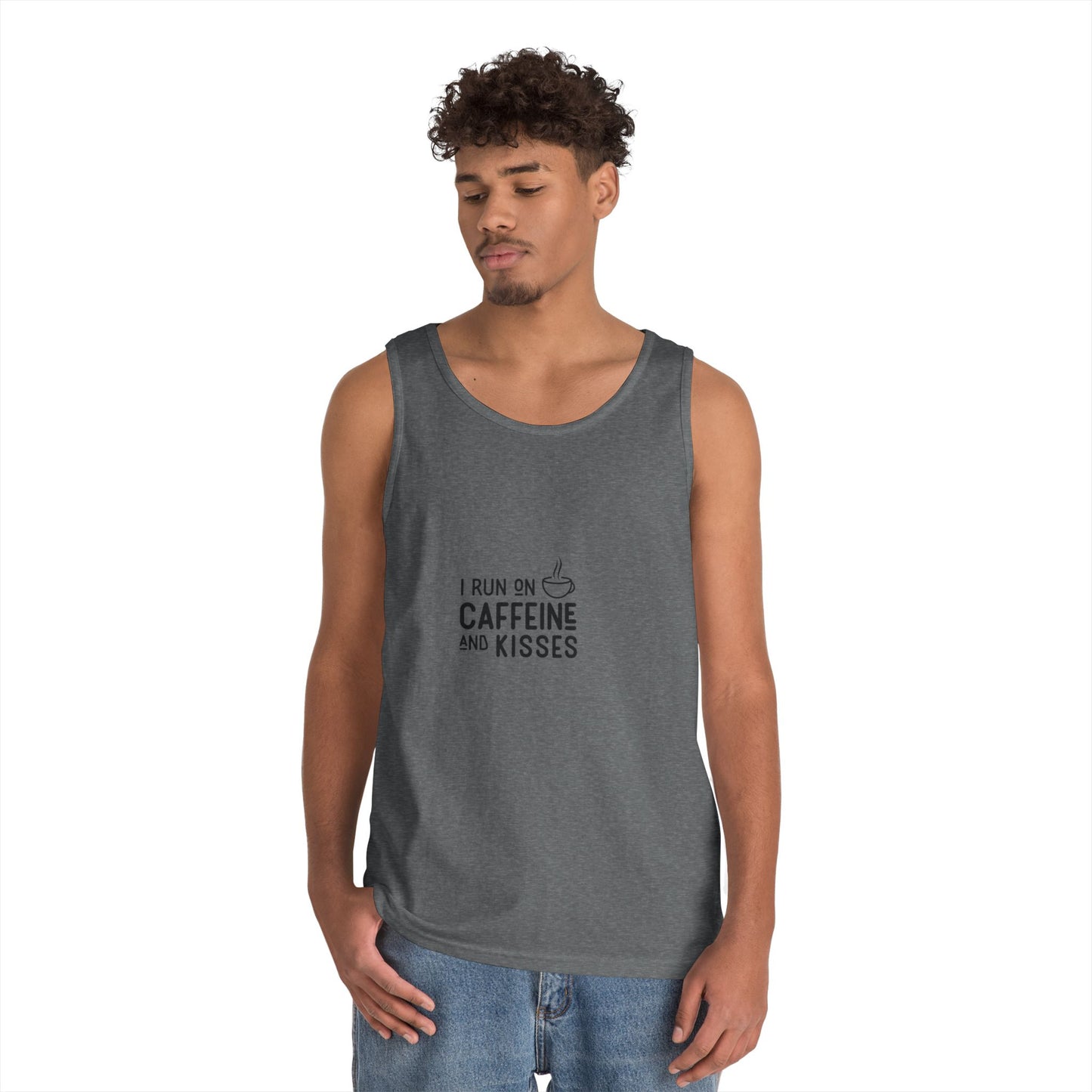 Caffeine & Kisses Tank Top — Cute Coffee Lover Shirt