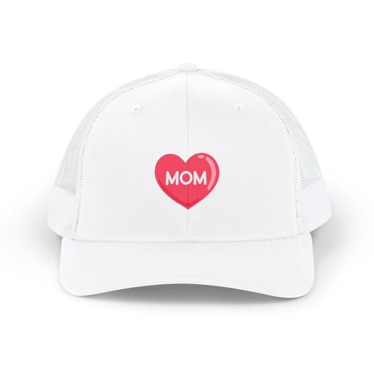 Mom Heart Snapback Cap — Trucker Hat for Mother's Day & Everyday Wear