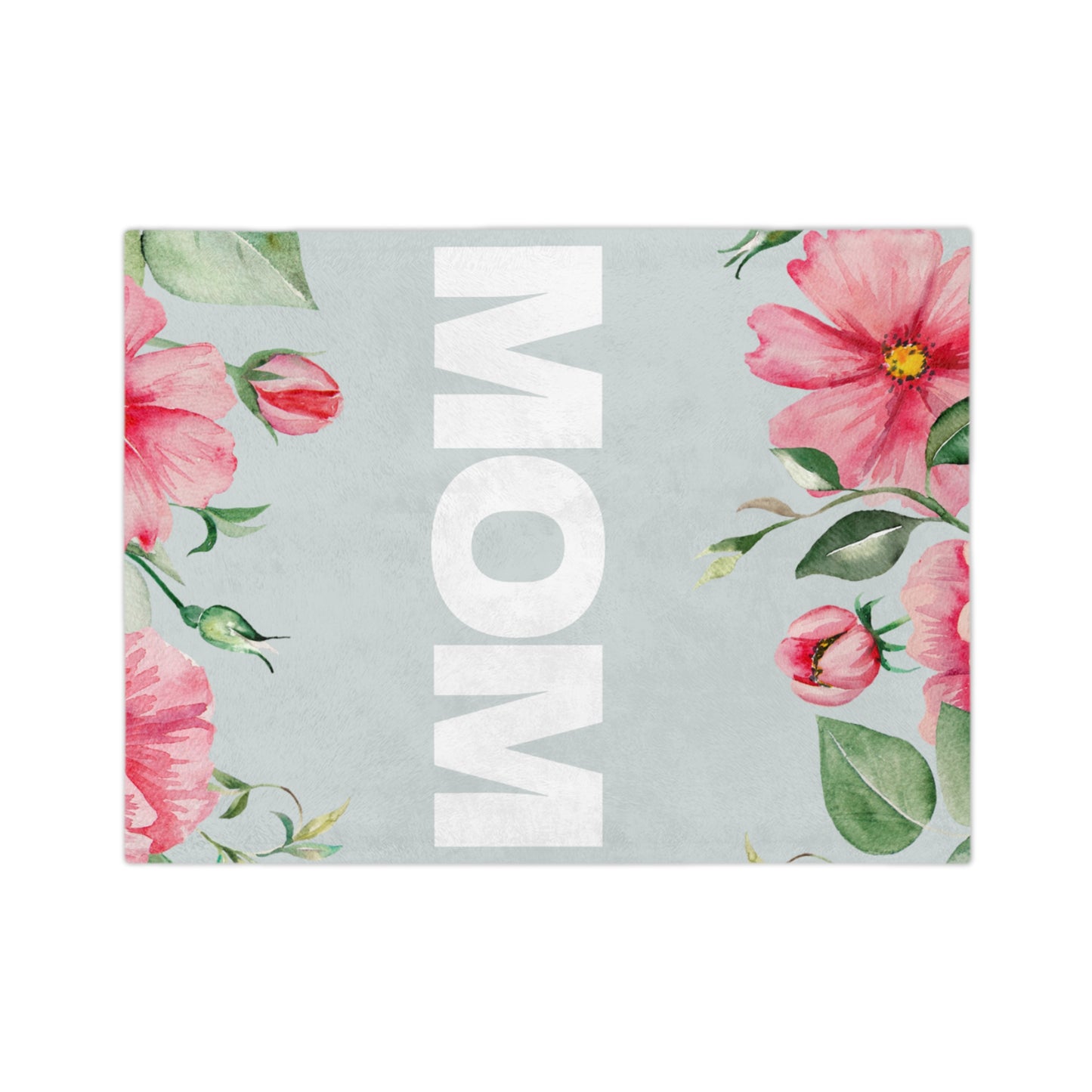 Mom Floral Microfiber Blanket — Cozy Velveteen Throw for Mother’s Day & Gifts