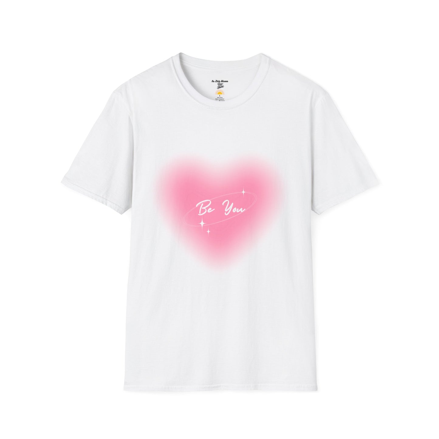 Heart Graphic T-Shirt — Pink “Be You” Inspirational Tee