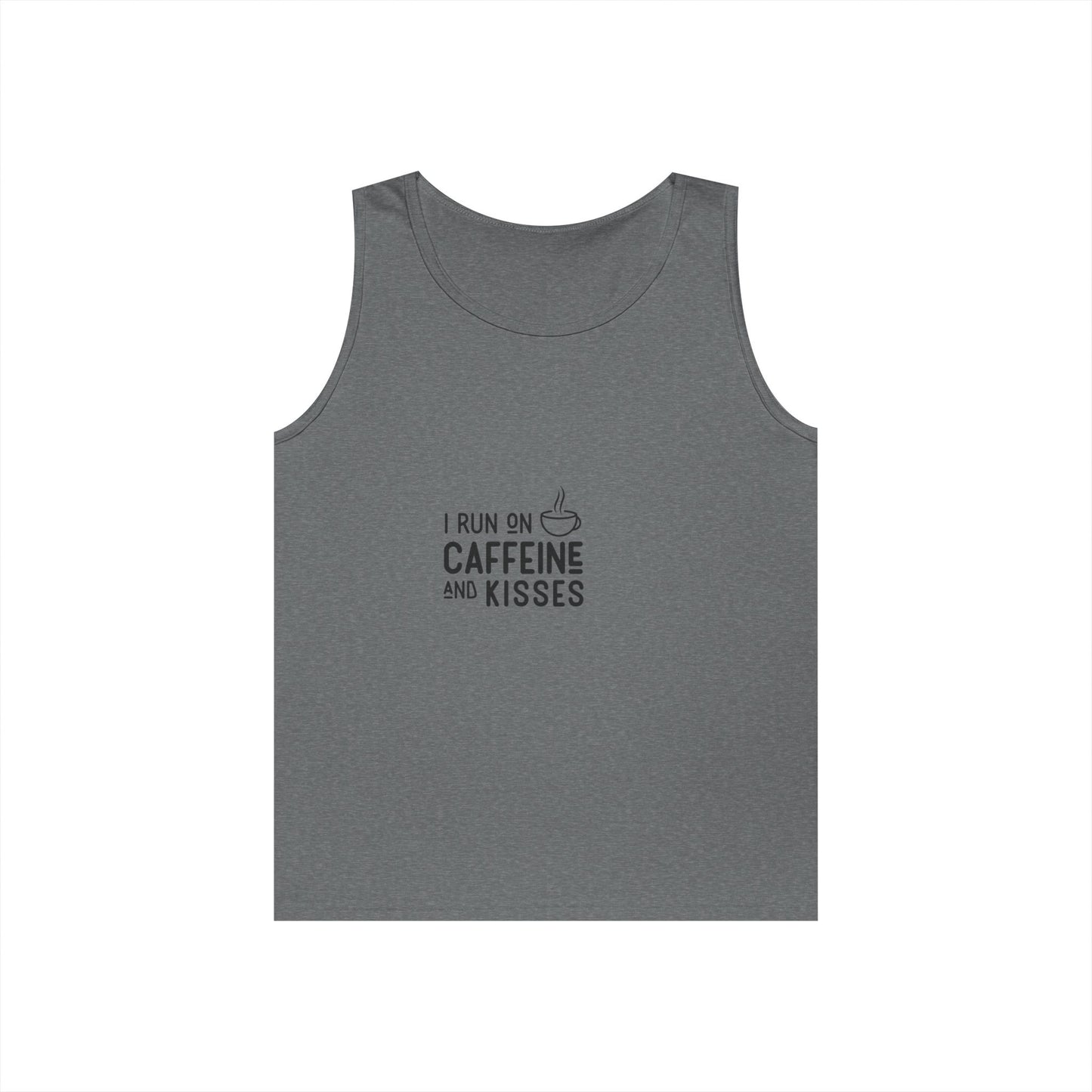 Caffeine & Kisses Tank Top — Cute Coffee Lover Shirt