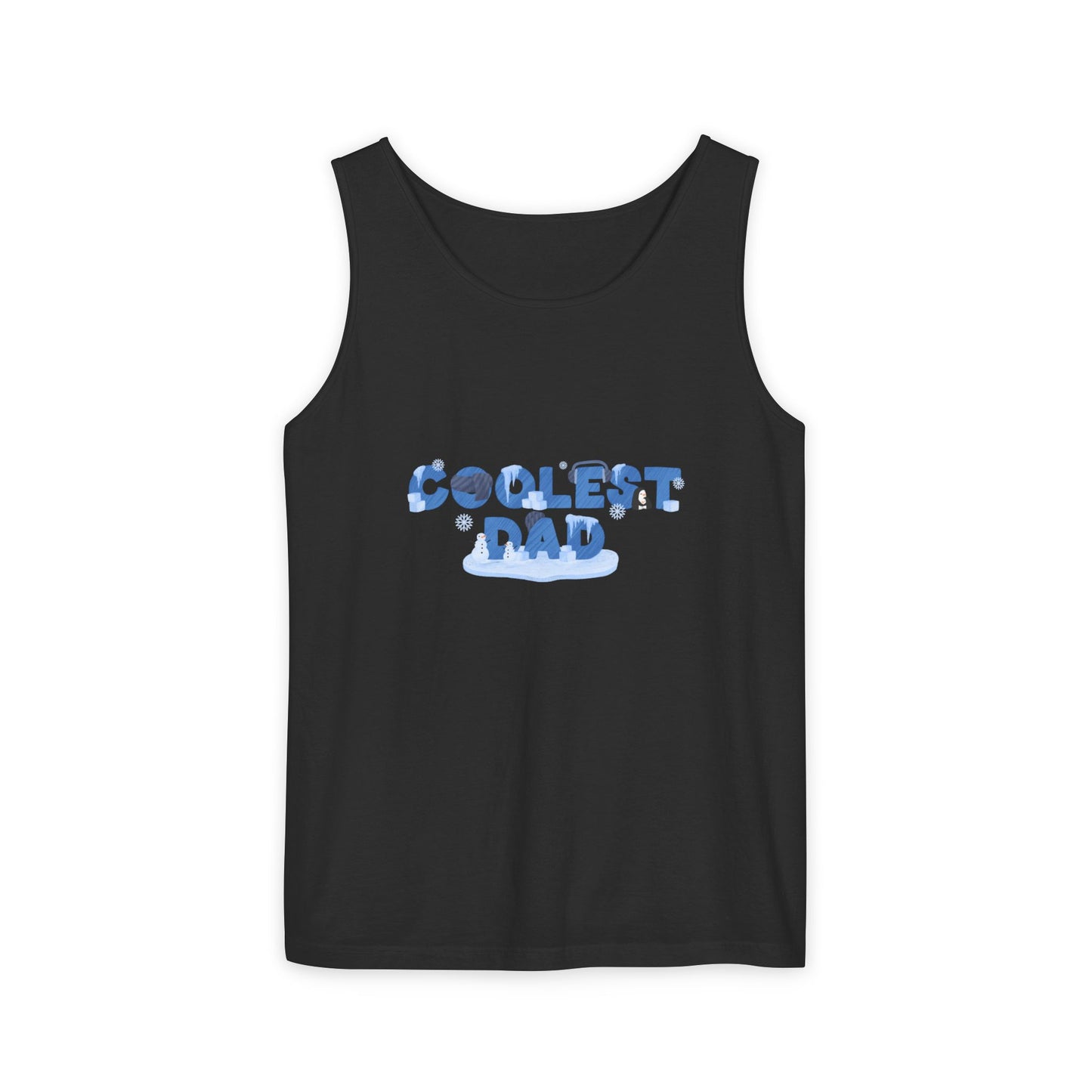Coolest Dad Tank Top — Light Blue Retro Father's Day Tee