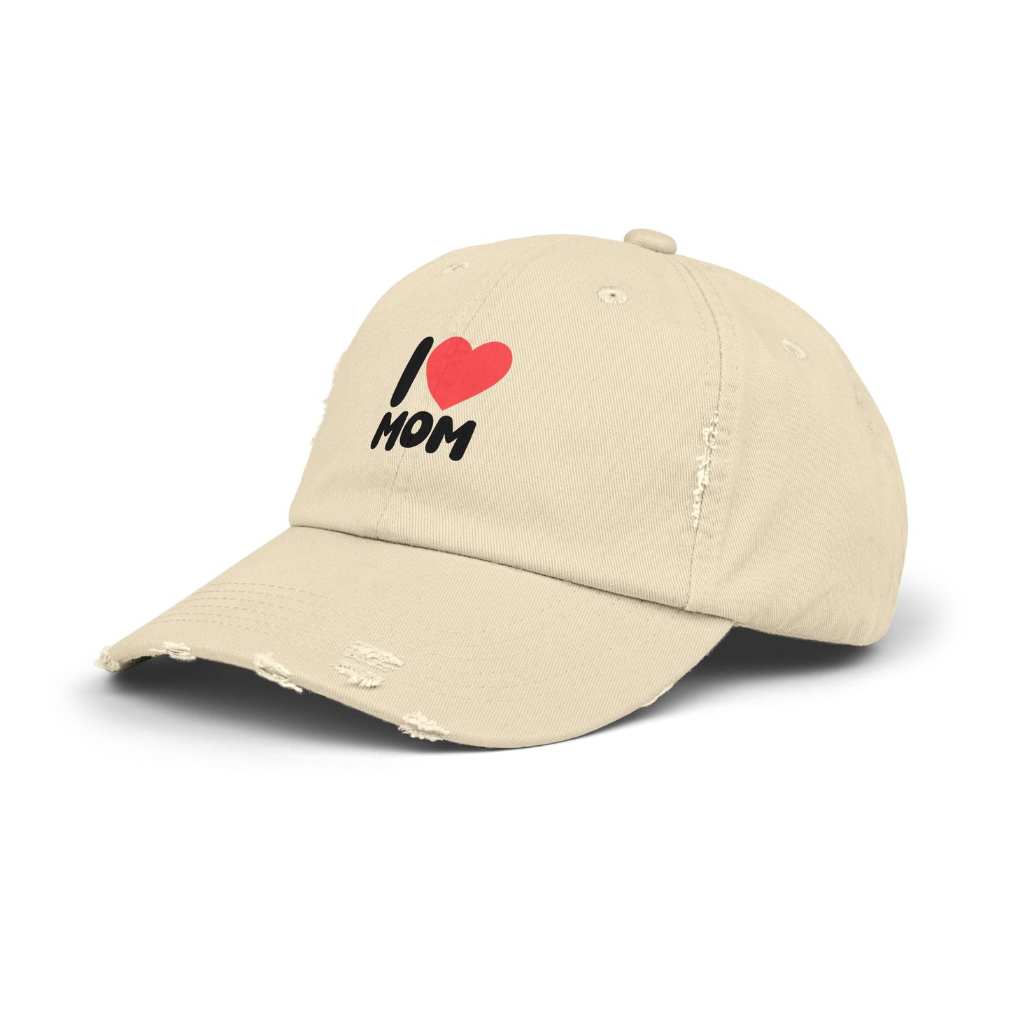 I  Mom Distressed Baseball Cap — Vintage Mom Hat for Mother’s Day