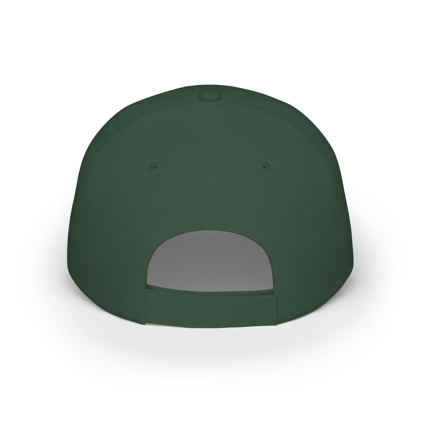 Queen Crown Baseball Cap — Red Low Profile Hat with Gold "QUEEN" Text