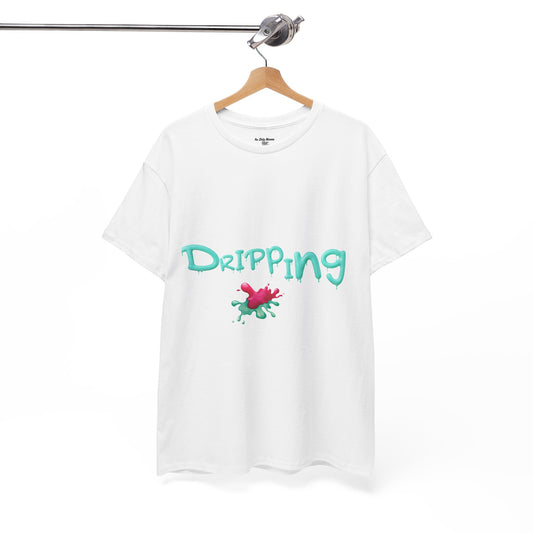 Dripping Heart Graphic Tee — Cute Drip Art Casual T-Shirt