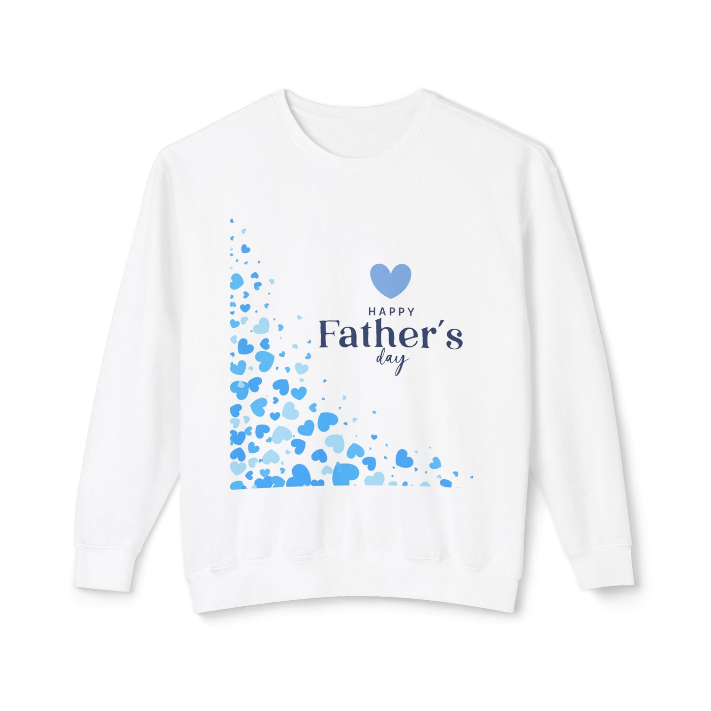 Father's Day Crewneck Sweatshirt – Blue Heart Happy Father's Day Design