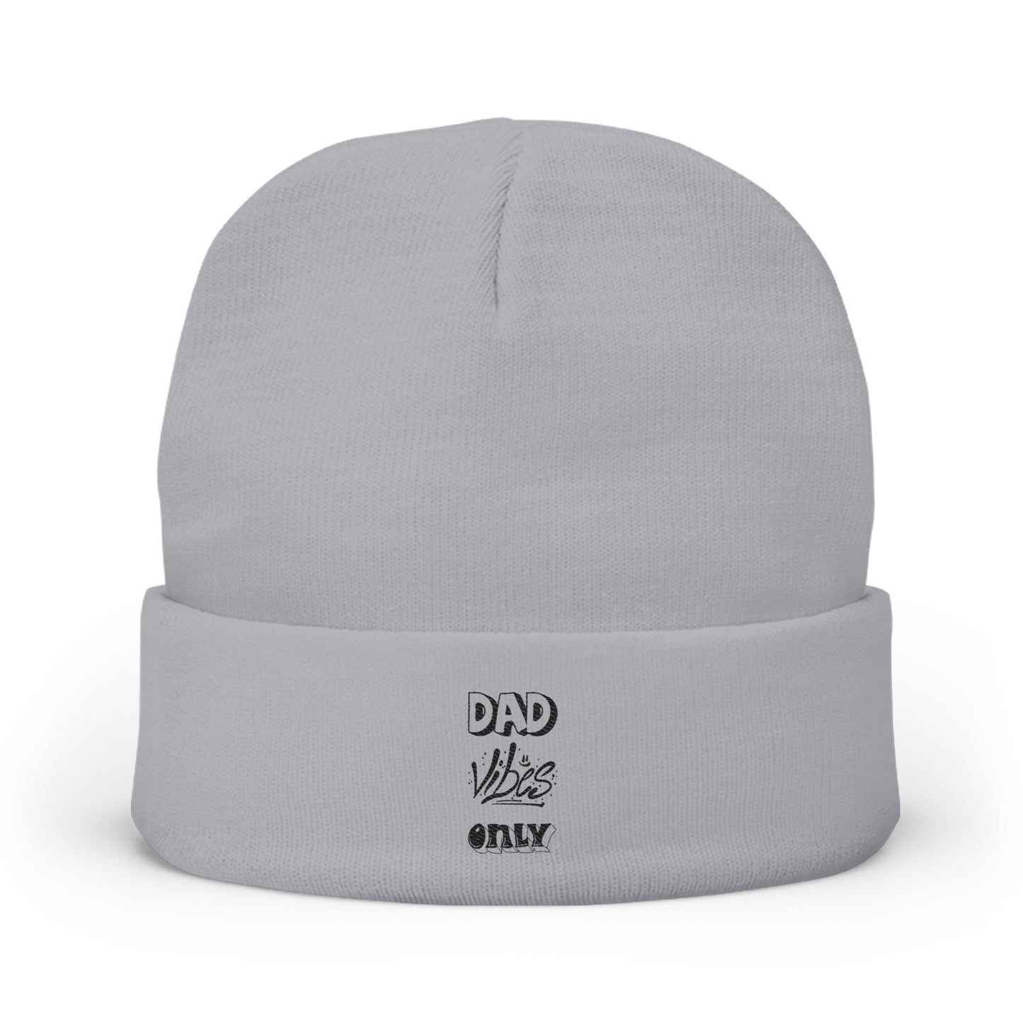 Dad Vibes Only Embroidered Knit Beanie
