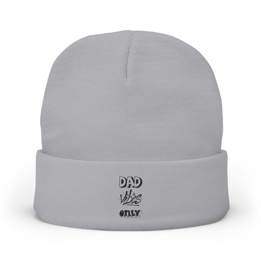 Dad Vibes Only Embroidered Knit Beanie