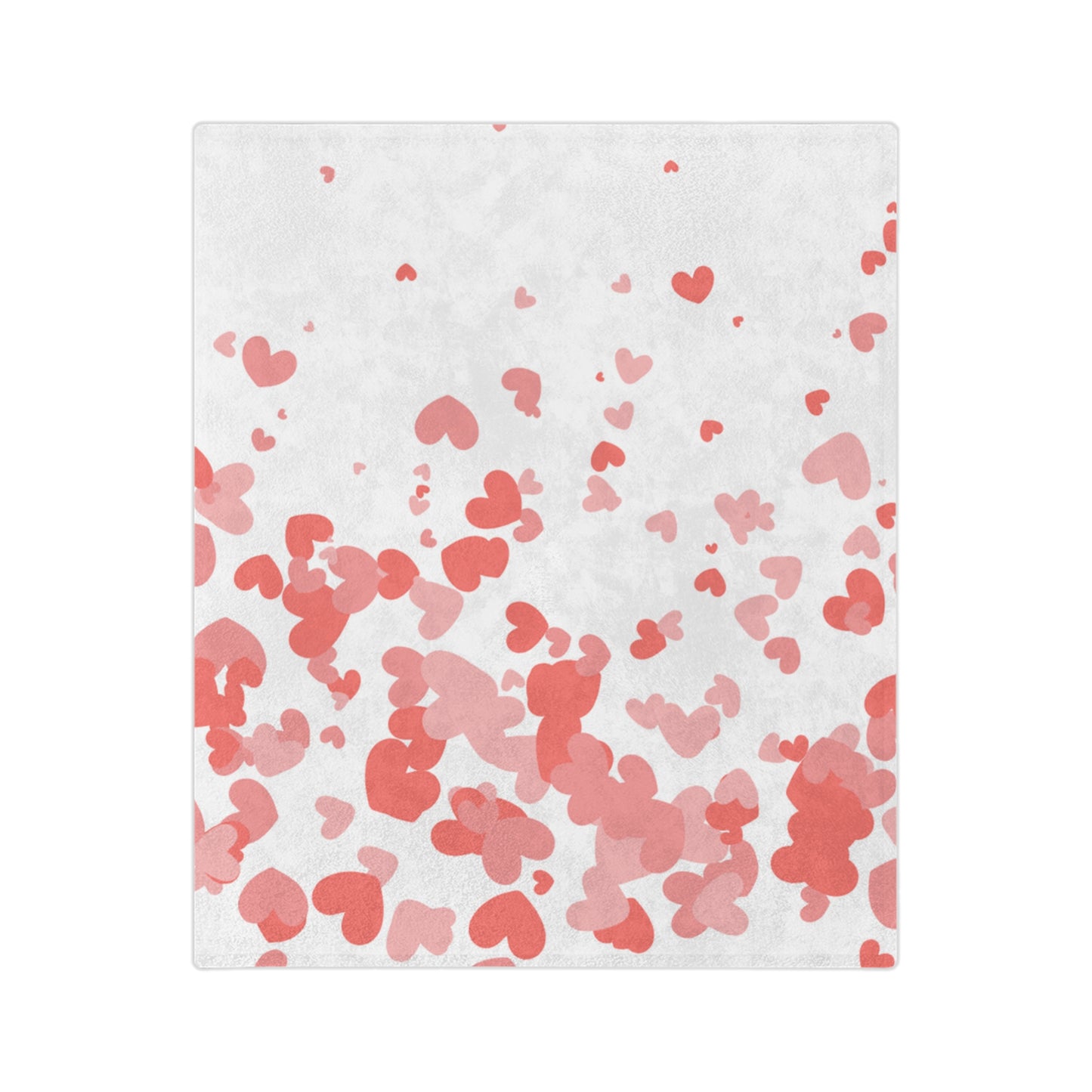 Microfiber Blanket — Pink Heart Confetti Throw for Valentine's Day & Cozy Gifts