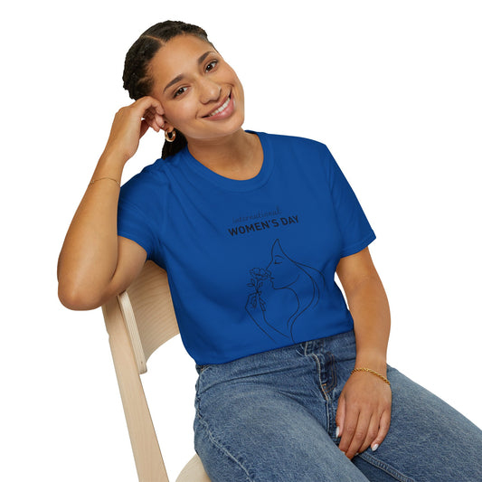 Women's Day T-Shirt — International Women's Day Floral Line Art Tee
