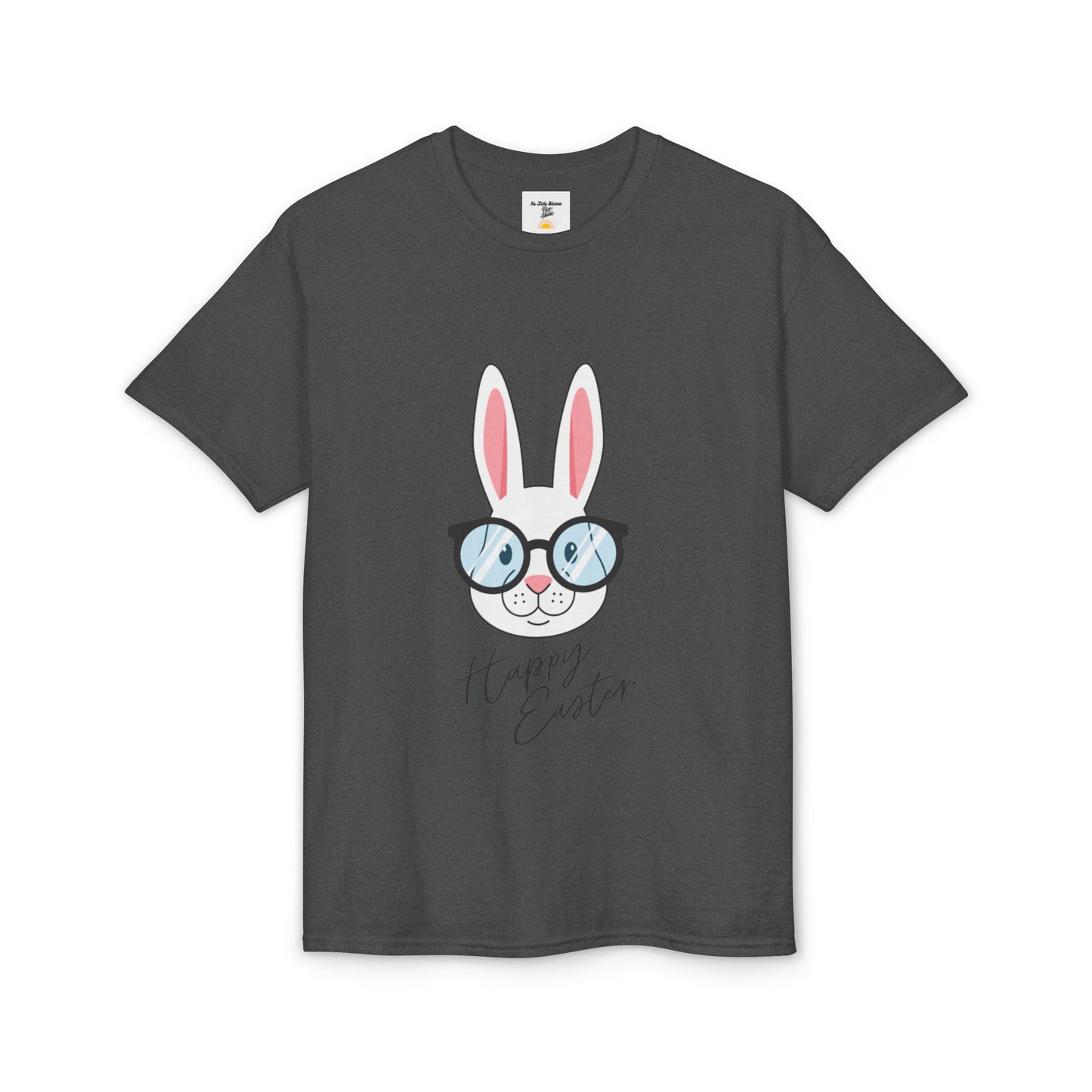 Easter Bunny with Glasses T-Shirt – "Happy Easter" Cute Graphic Tee