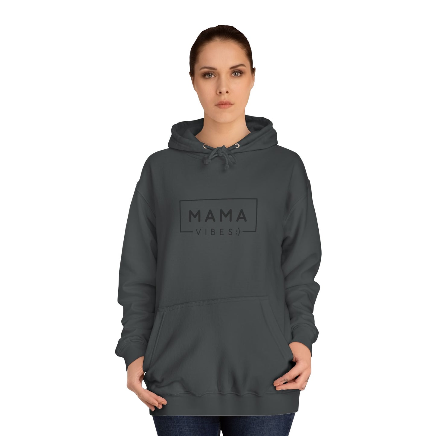 Mama Minimalist Hoodie — Simple 'MAMA' Script Pullover for New Moms & Mother's Day Gift