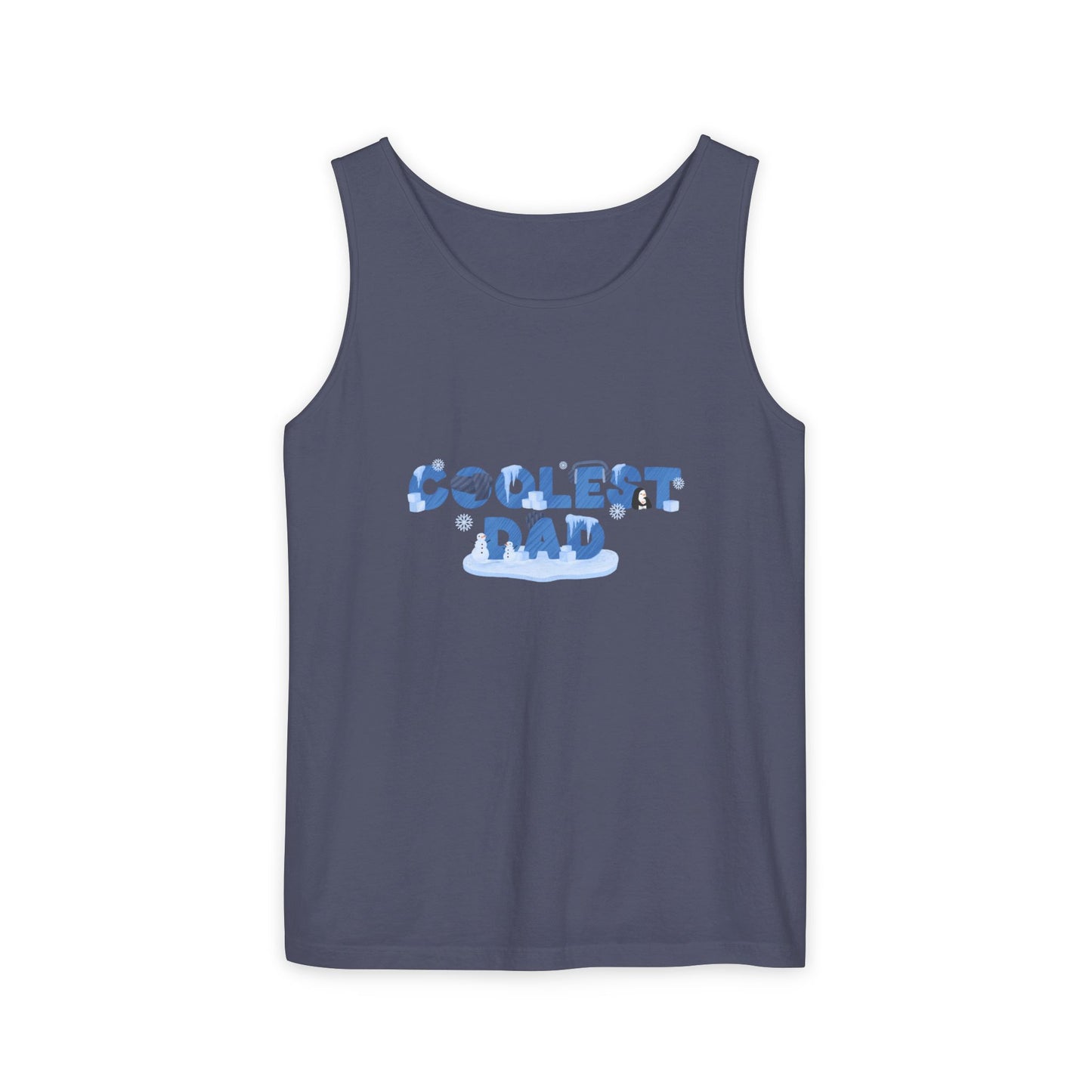 Coolest Dad Tank Top — Light Blue Retro Father's Day Tee