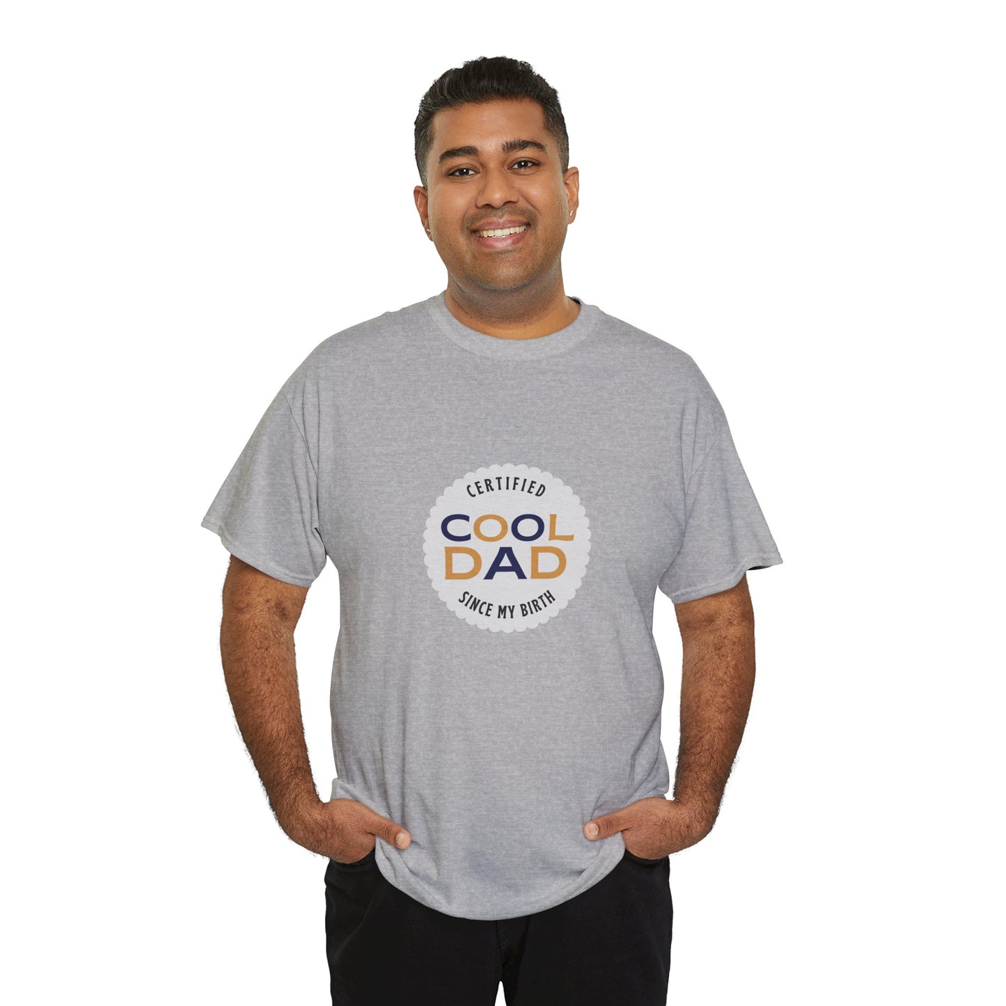 Cool Dad T-Shirt — "Certified Cool Dad" Badge Tee for Father's Day