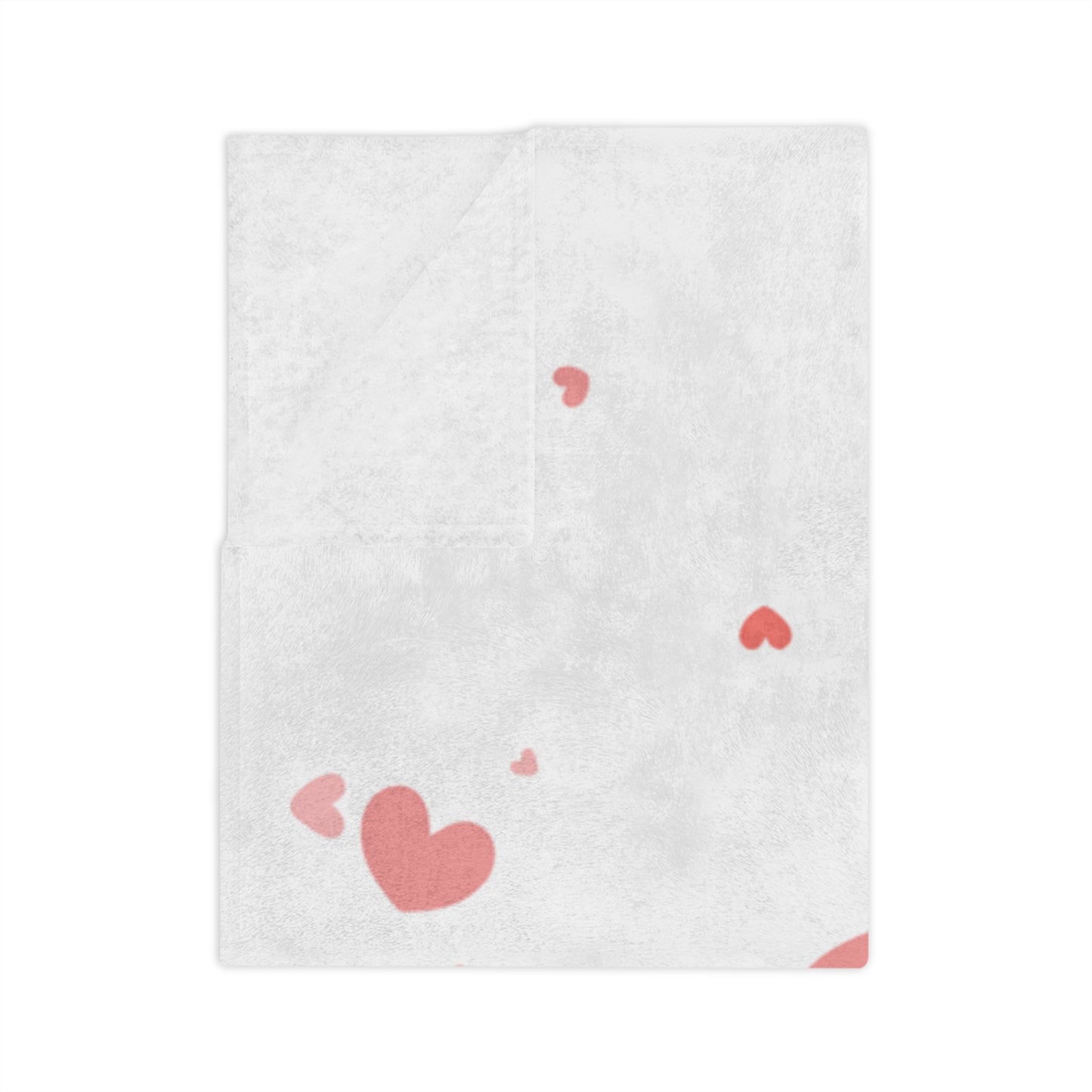 Microfiber Blanket — Pink Heart Confetti Throw for Valentine's Day & Cozy Gifts