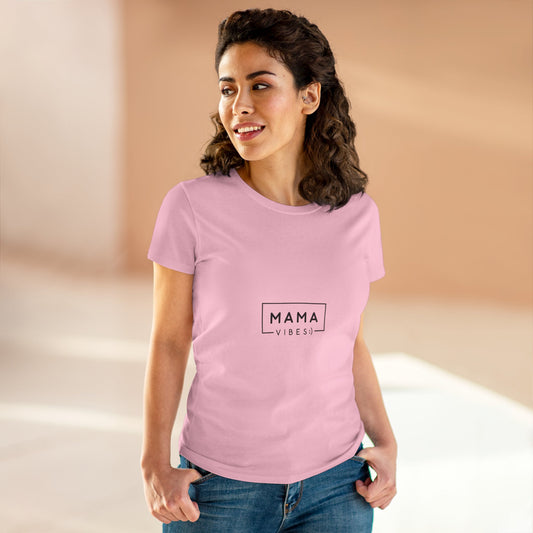Mama Vibes Tee — Minimalist Women's Cotton T‑Shirt