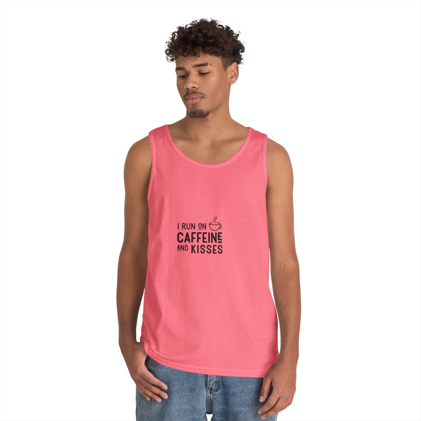 Caffeine & Kisses Tank Top — Cute Coffee Lover Shirt