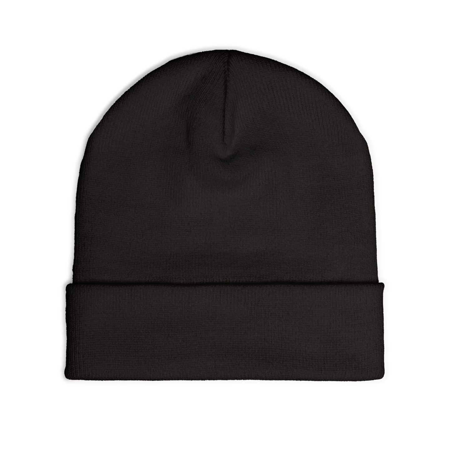 Embroidered 'DAD' Knit Beanie – Floral Accent Winter Hat for Fathers