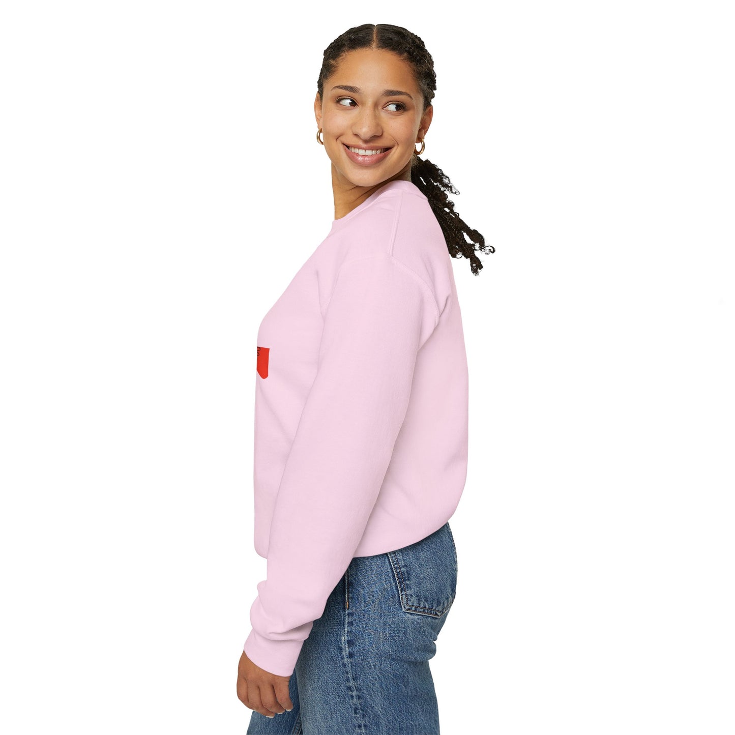 Crewneck Sweatshirt — "Happy Women's Day" Floral Line Art