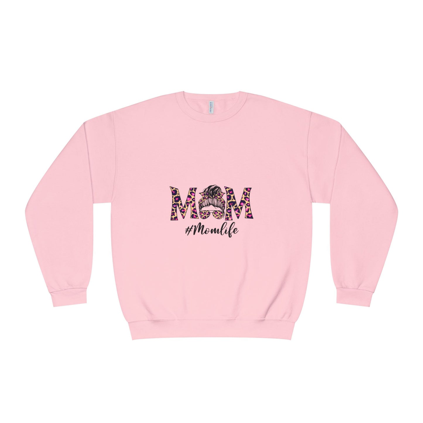 Momlife Floral Crewneck Sweatshirt — “MOM” Leopard Floral Design