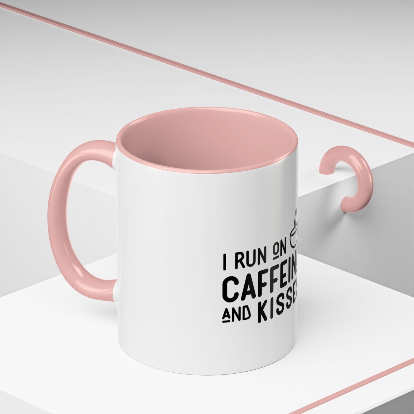 I Run on Caffeine and Kisses Coffee Mug — Accent 11/15oz