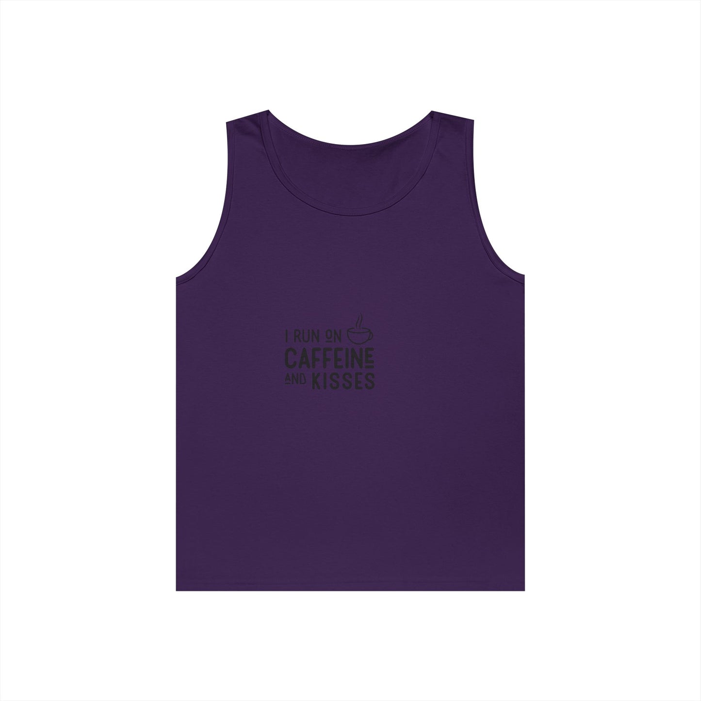 Caffeine & Kisses Tank Top — Cute Coffee Lover Shirt
