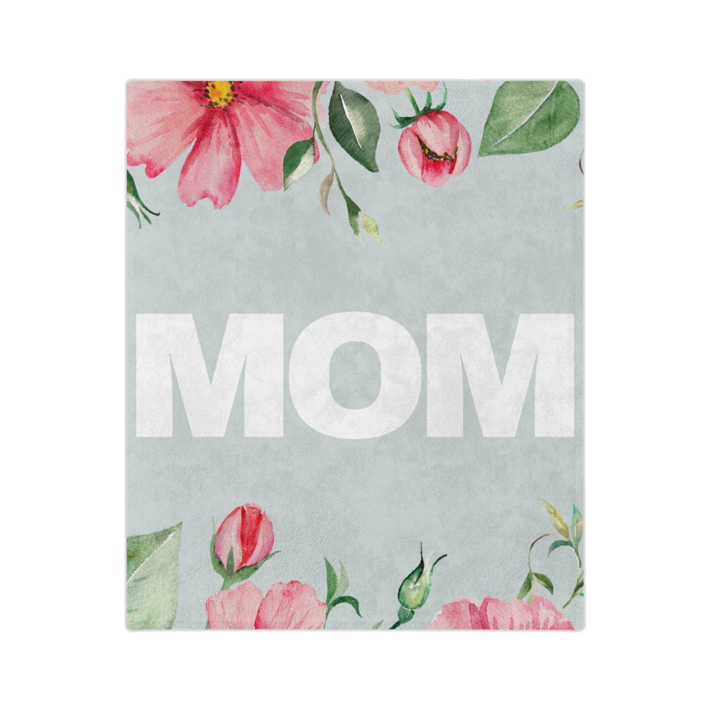 Mom Floral Microfiber Blanket — Cozy Velveteen Throw for Mother’s Day & Gifts