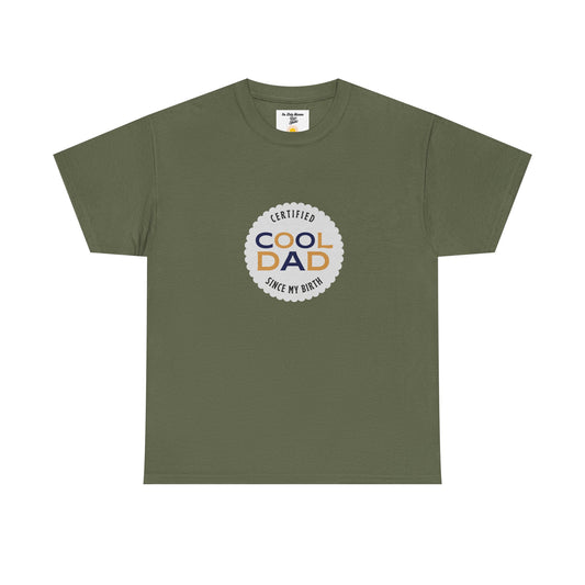 Cool Dad T-Shirt — "Certified Cool Dad" Badge Tee for Father's Day
