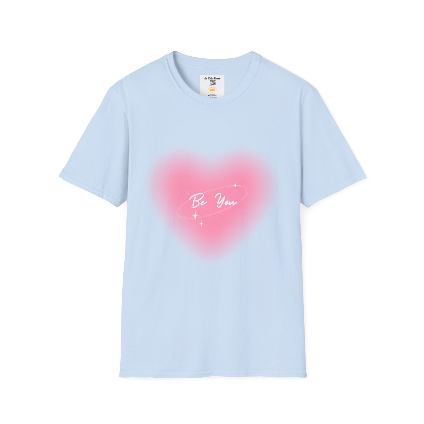 Heart Graphic T-Shirt — Pink “Be You” Inspirational Tee