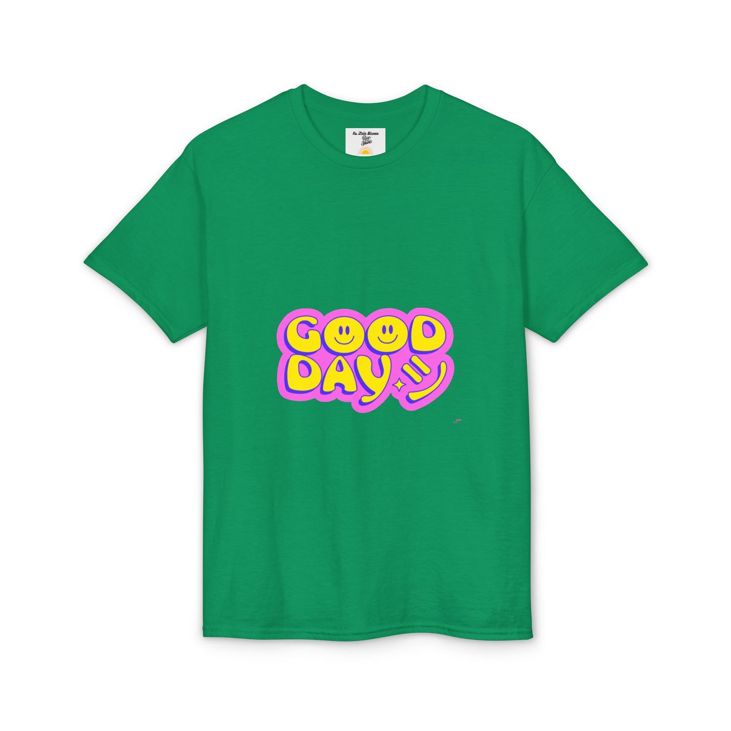 Good Day Smiley T-Shirt — Retro Neon Positive Vibes Tee