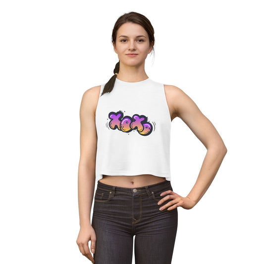 XOXO Graffiti Crop Top — Women’s Trendy Valentine Streetwear