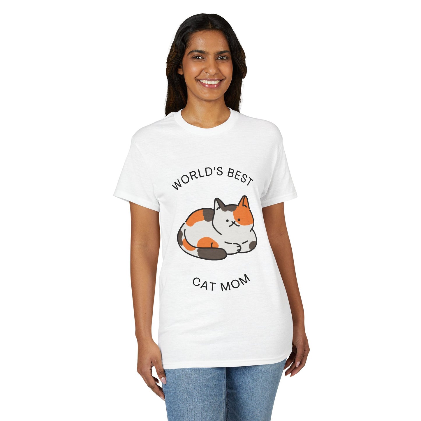 World's Best Cat Mom T-Shirt — Cute Calico Cat Tee for Cat Lovers