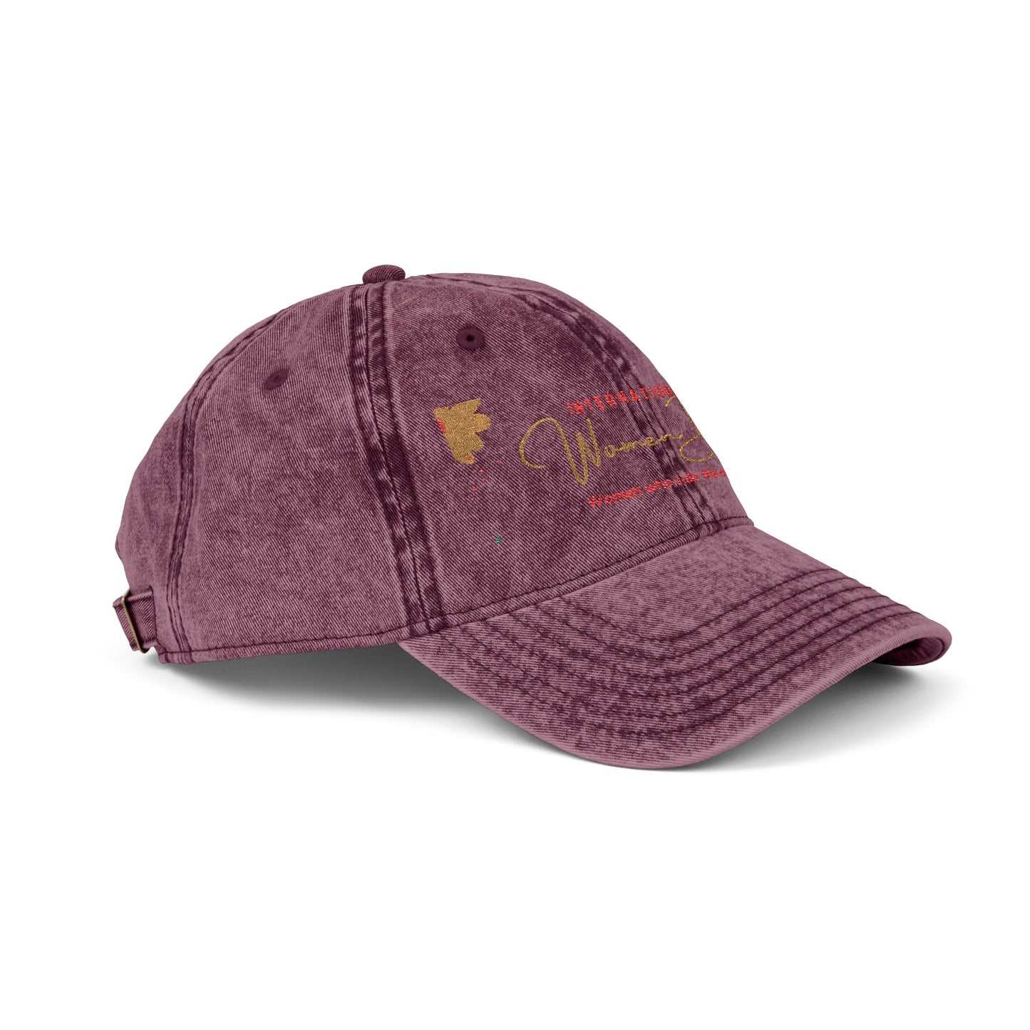 Vintage Embroidered Baseball Cap - Retro Distressed 'Vintage City' Logo