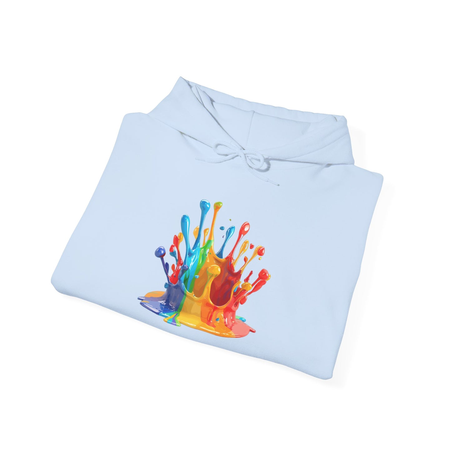 Color Splash Crown Hoodie – Rainbow Paint Crown Graphic Sweatshirt