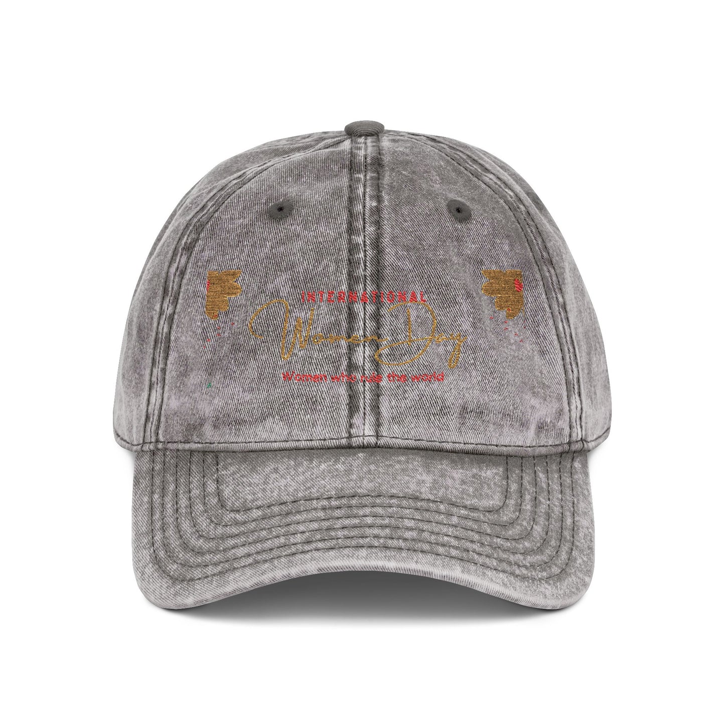 Vintage Embroidered Baseball Cap - Retro Distressed 'Vintage City' Logo