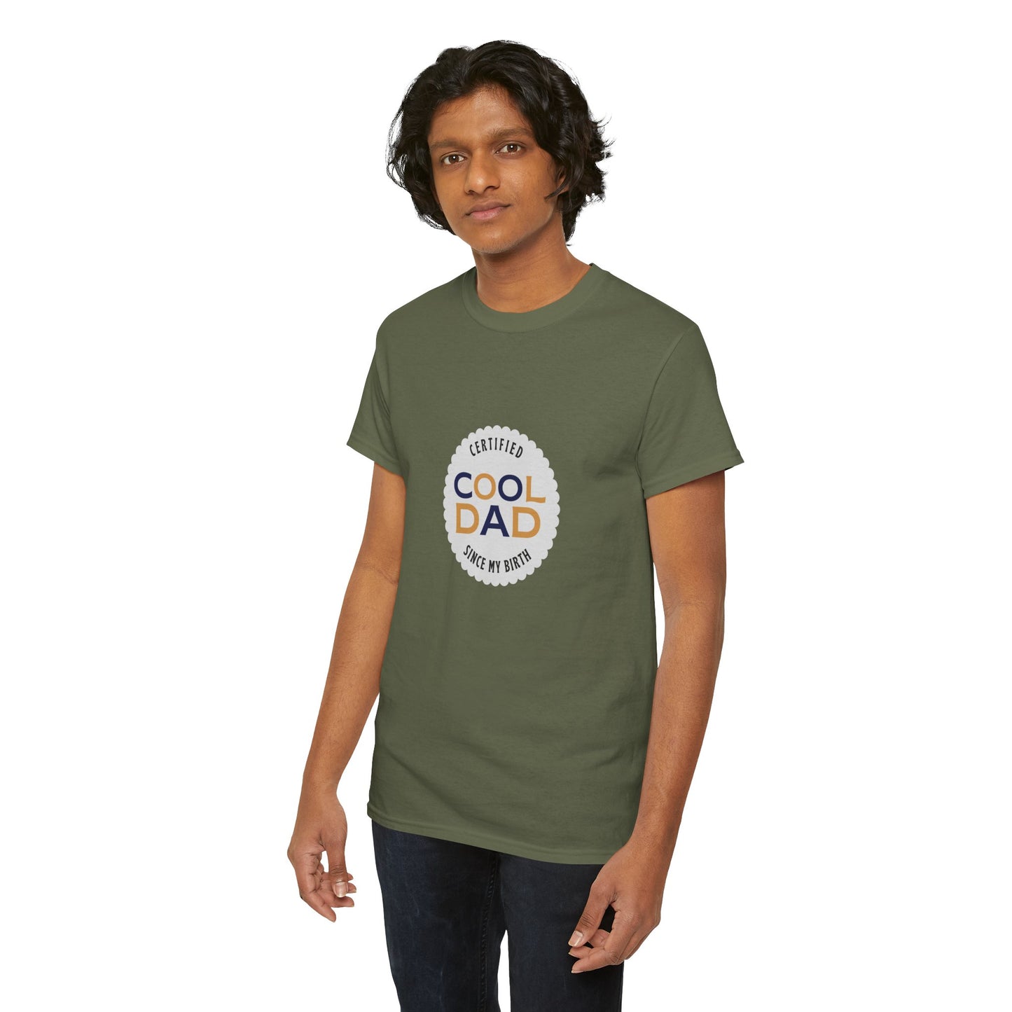 Cool Dad T-Shirt — "Certified Cool Dad" Badge Tee for Father's Day