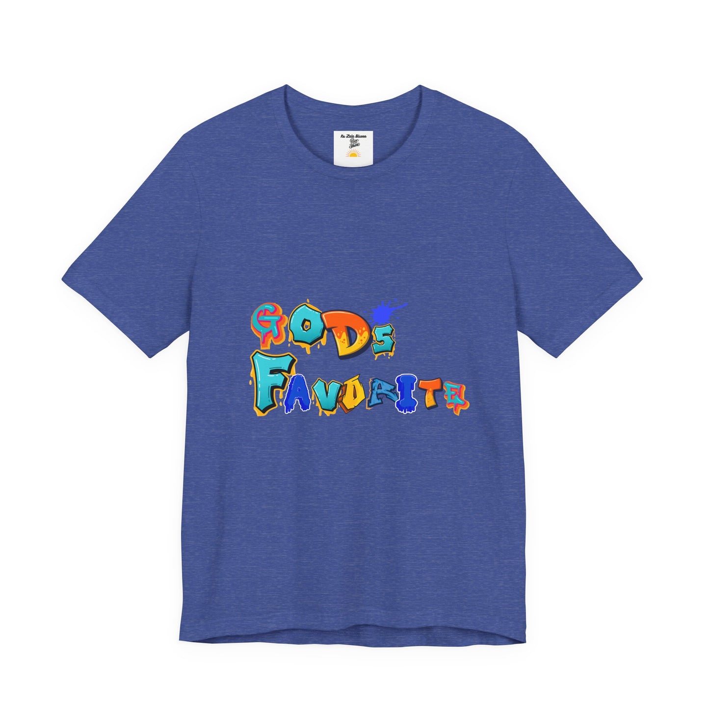God's Favorite Graphic Tee — Colorful Handwritten Faith Shirt